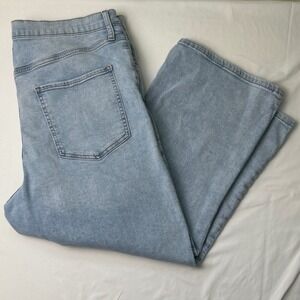 Banana Republic Cropped Bootcut Jeans High Rise Light Wash Button Fly Size 20